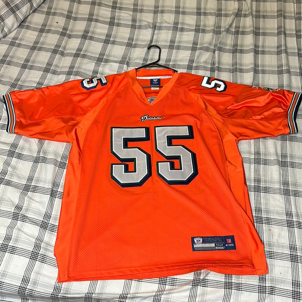 Size 52 Joey Porter Miami Dolphins authentic NFL jersey